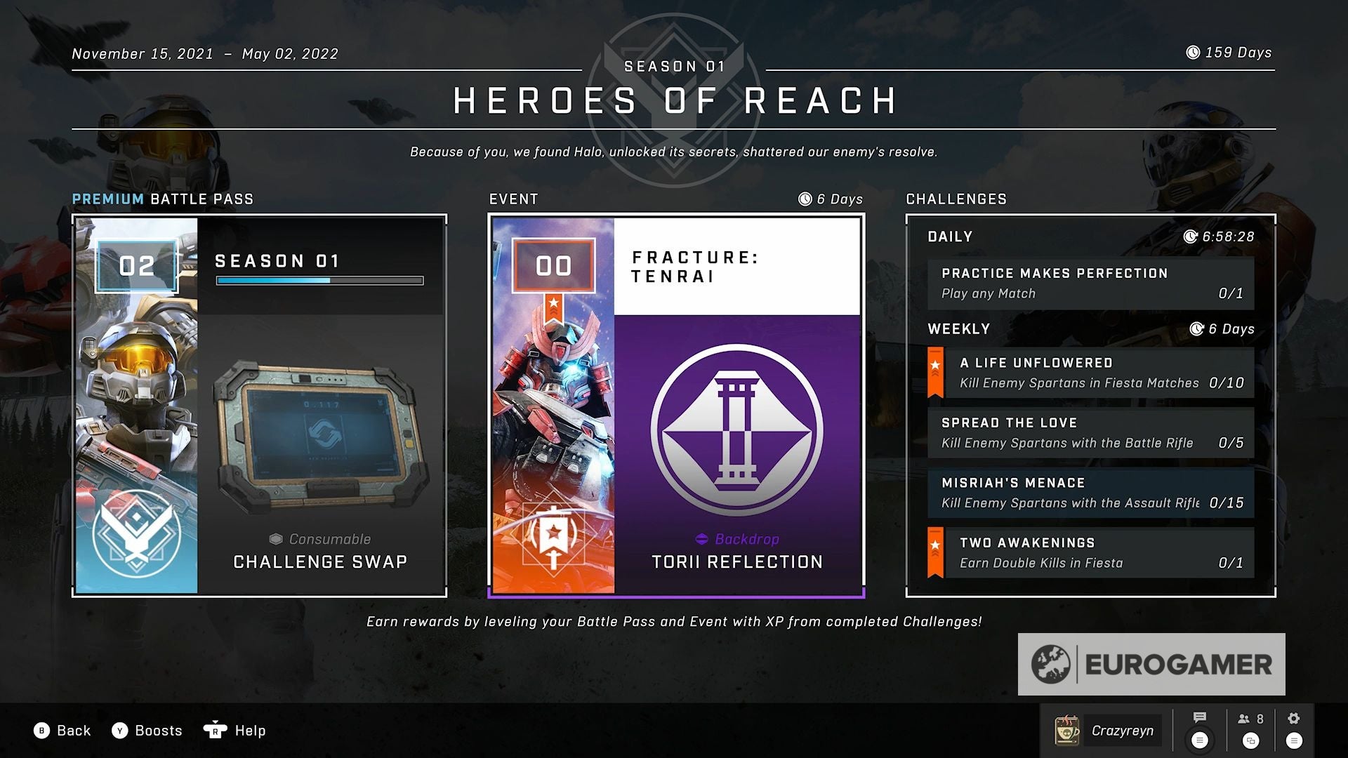 Halo Infinite Fracture Tenrai event Challenges, Tenrai dates and how